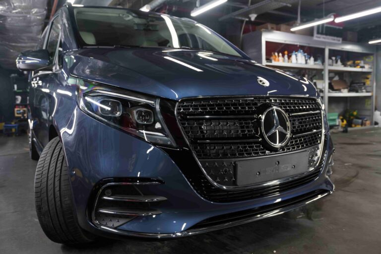 Оклейка Mercedes-Benz V-Class антигравийной пленкой и защита лобового стекла
