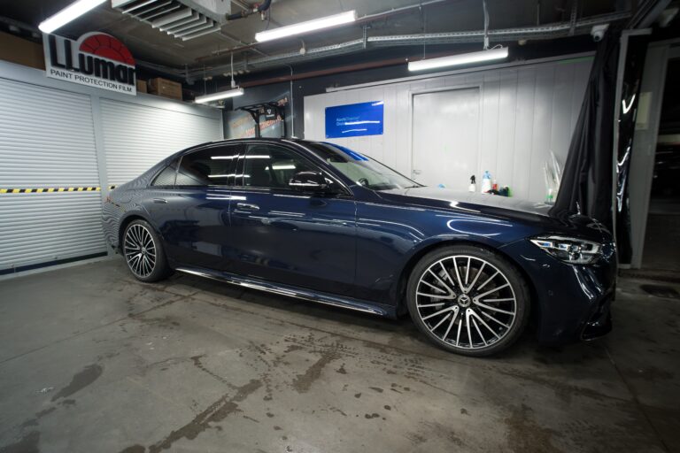 Полная оклейка Mercedes-Benz S-Class W223 антигравийной пленкой Llumar PPF Gloss